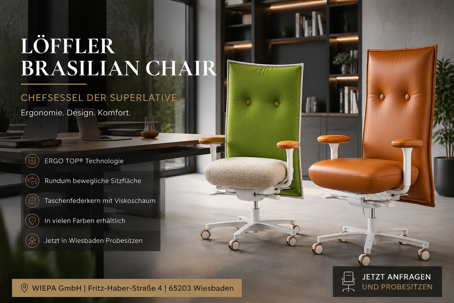Löffler Brasilian Chair ergonomischer Chefsessel mit ERGO TOP®