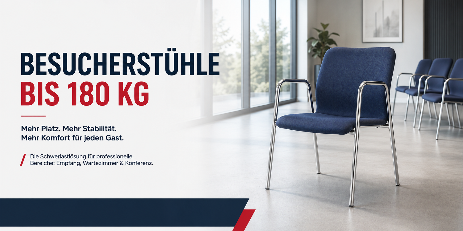 Besucherstühle bis 180 kg: Komfort und Sicherheit für alle Gäste