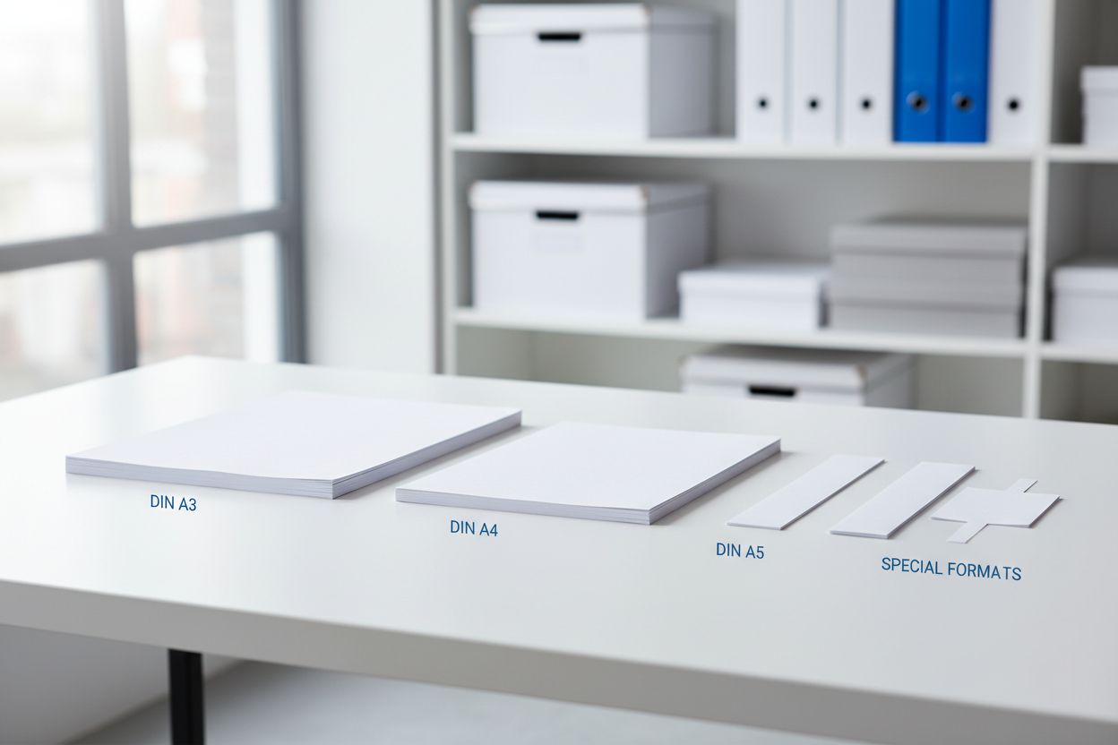 Druckerpapier Formate erklärt: DIN A4, A3, A5 und Spezialformate