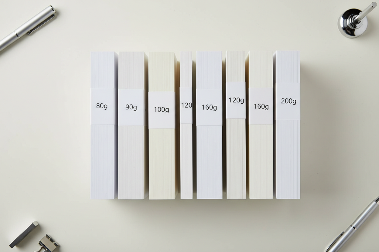 Papier-Grammaturen einfach erklärt: 80 g, 90 g, 100 g und mehr