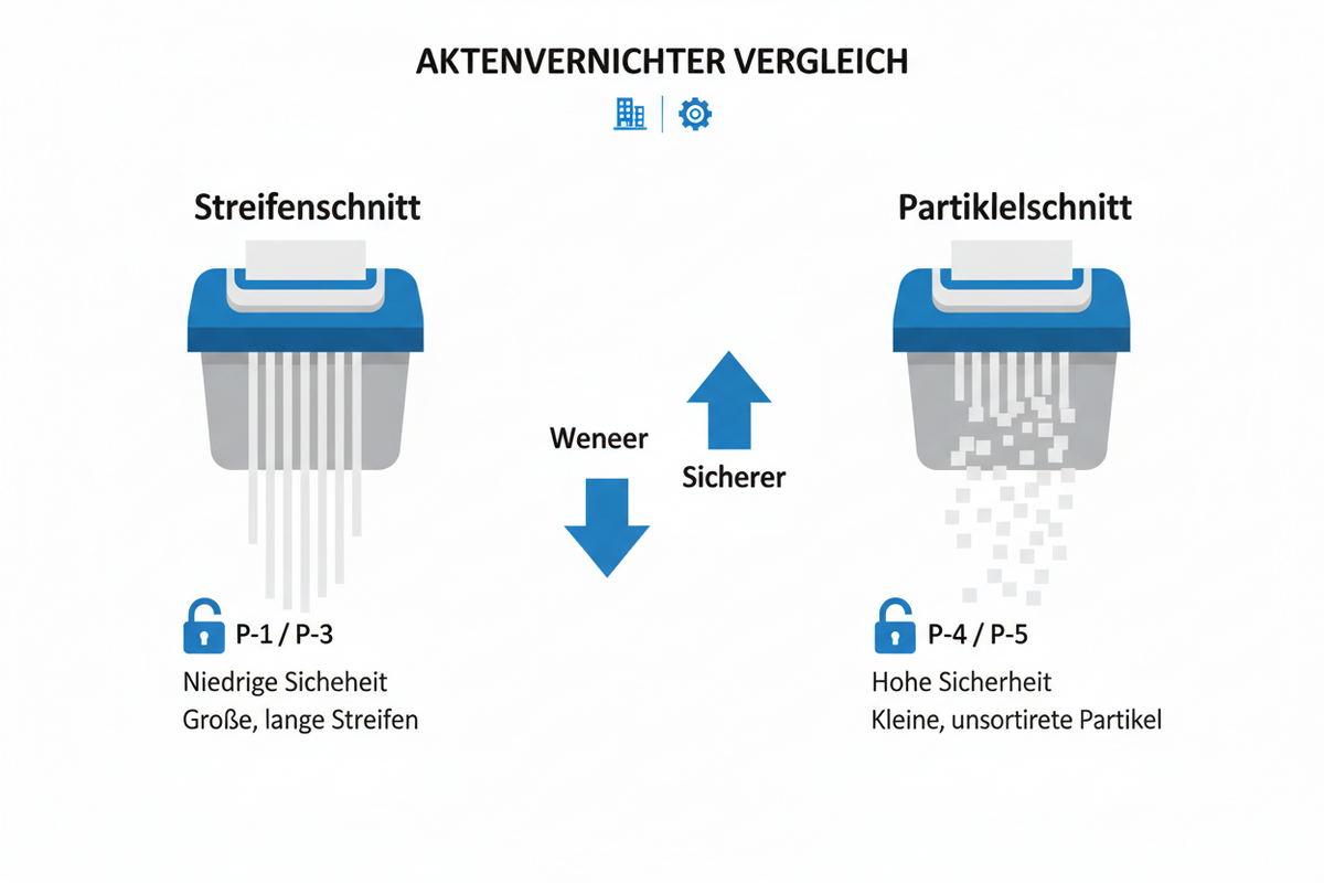 Streifenschnitt oder Partikelschnitt: Welcher Aktenvernichter ist besser?