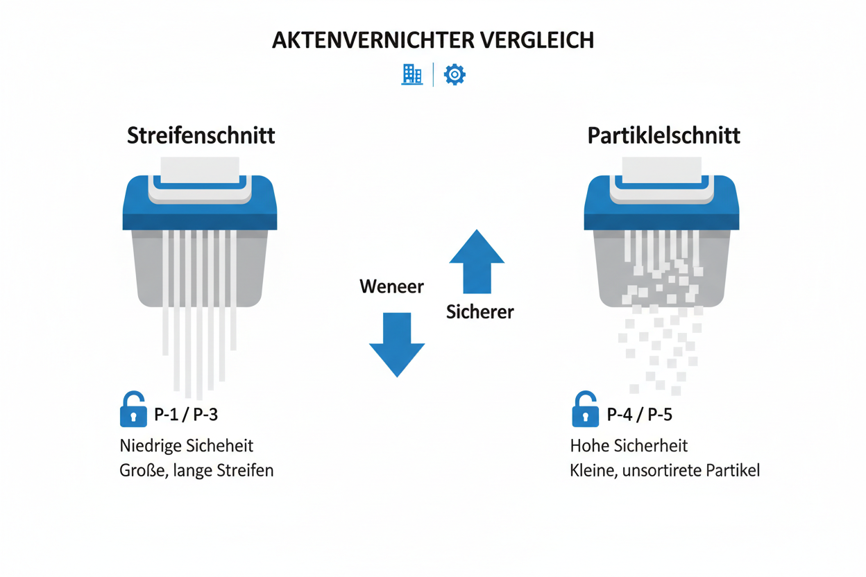Streifenschnitt oder Partikelschnitt: Welcher Aktenvernichter ist besser?