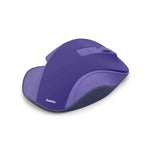 Hama WM-500 kabellose ergonomische Maus mit komfortabler Form für Büro und Homeoffice, sichtbar auf einem Schreibtisch.