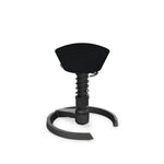Dunkelgrauer Aeris Swopper Bürostuhl mit dynamischem Design und schwarzen Gleitern, ergonomischer Sitz für mehr Beweglichkeit.