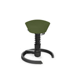 Dunkelgrauer Aeris Swopper Bürostuhl mit dynamischem Design, Gleitern und schwarzem Bezug, ergonomischer Schreibtischstuhl.