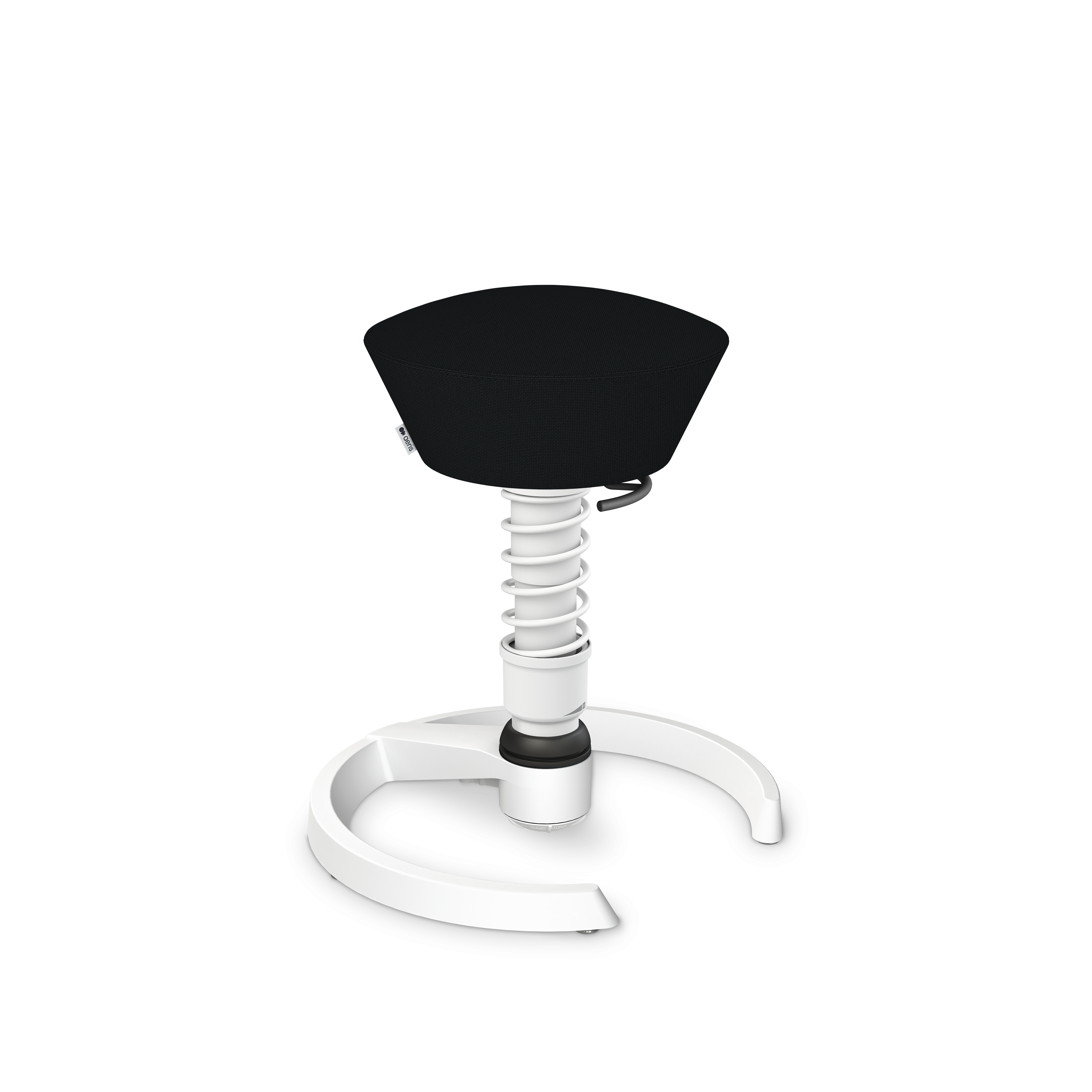 Aeris Swopper Bürostuhl in Weiß mit Gleitern, ergonomischer Drehstuhl für dynamisches Sitzen, flexible Rückenlehne, modernes Design