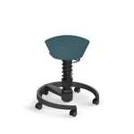 Aeris Swopper Bürostuhl mit Rollen in Schwarz, ergonomischer Bürostuhl mit flexibler Sitzfläche und Rückenstütze.