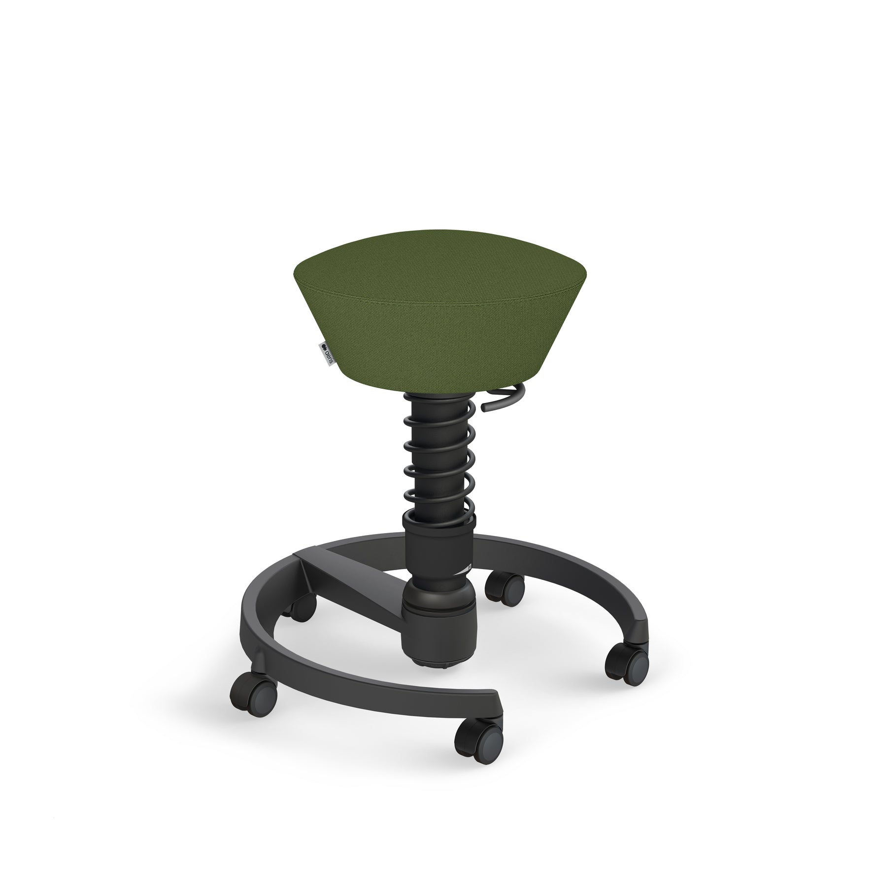 Aeris Swopper Bürostuhl mit Rollen, schwarz, ergonomischer Drehstuhl für dynamisches Sitzen, flexible Sitzfläche, ergonomisches Design