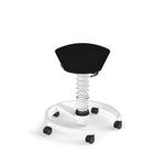 Aeris Swopper Bürostuhl mit Rollen, weißer Sitz und Rückenlehne, ergonomischer dynamischer Schreibtischstuhl für Bewegung
