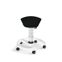 Aeris Swopper Bürostuhl mit Rollen, weißer Sitz und Rückenlehne, ergonomischer dynamischer Schreibtischstuhl für Bewegung
