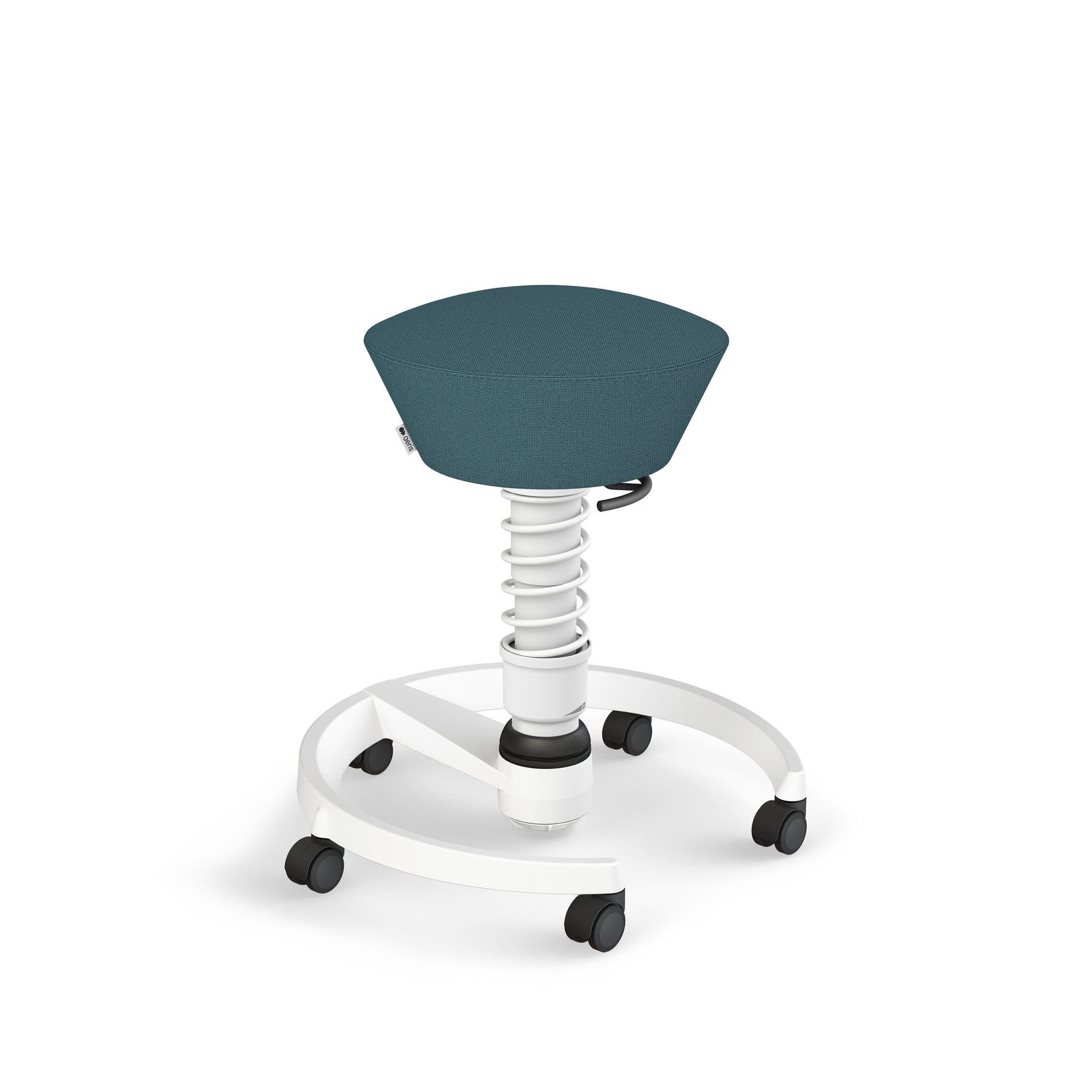 Aeris Swopper Bürostuhl mit Rollen in Weiß, ergonomischer und dynamischer Schreibtischstuhl für mehr Beweglichkeit und Komfort.