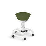 Aeris Swopper Bürostuhl mit Rollen, weiß, ergonomischer dynamischer Schreibtischstuhl, Rückenstütze und bewegliche Sitzfläche