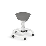 Aeris Swopper Bürostuhl mit Rollen, weißer Sitz und Rückenlehne, dynamischer ergonomischer Stuhl für den Schreibtisch.