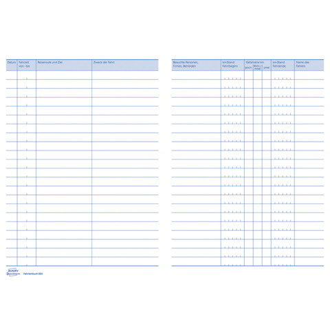 Avery Zweckform Fahrtenbuch 223 – Rechtssicherer km-Nachweis im DIN A5 Format – Produktbild 5