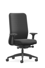 Interstuhl Wiepa Bürostuhl Classic 2.0 mit verstellbarer Lordosenstütze, ergonomisches Design, schwarze Polsterung und stabile Basis