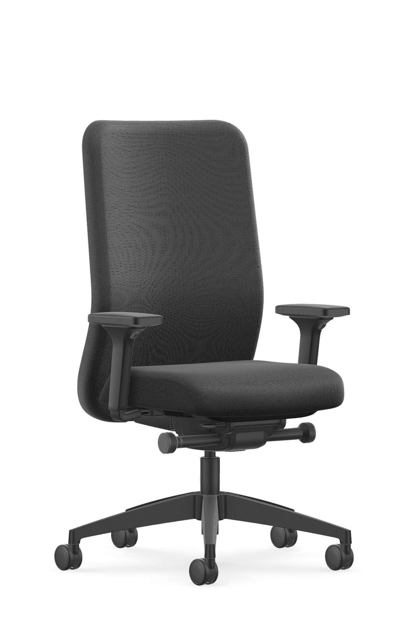 Interstuhl Wiepa Bürostuhl Classic 2.0 mit verstellbarer Lordosenstütze, ergonomisches Design, schwarze Polsterung und stabile Basis