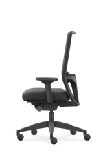 Interstuhl Wiepa Bürostuhl Classic 2.0 mit verstellbarer Lordosenstütze, ergonomischer Sitzkomfort, schwarze Polsterung