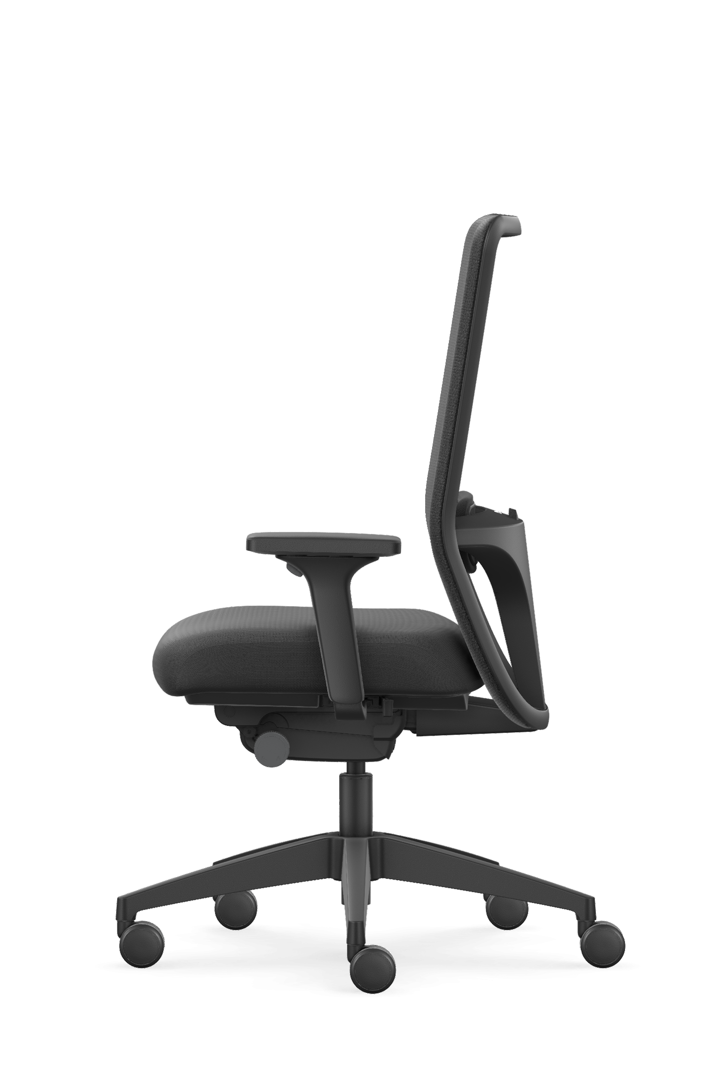 Interstuhl Wiepa Bürostuhl Classic 2.0 mit verstellbarer Lordosenstütze, ergonomischer Sitzkomfort, schwarze Polsterung