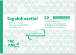 RNK Verlag Lohnarbeitsnachweis – selbstdurchschreibender Tagelohnzettel Block - Wiepa Bürofachpartner