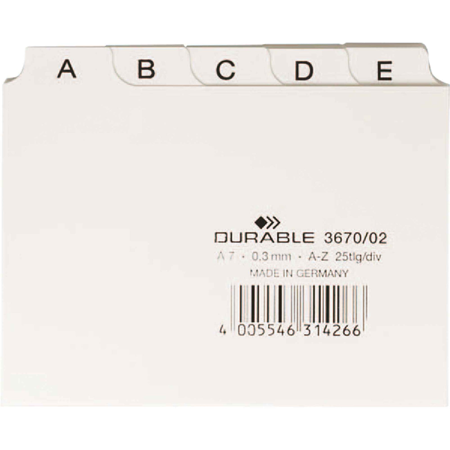 DURABLE Leitkarte DIN A7 quer