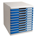 Exacompta Schubladenbox MODULO Office 10 Schubladen geschlossen DIN A4+ lichtgrau