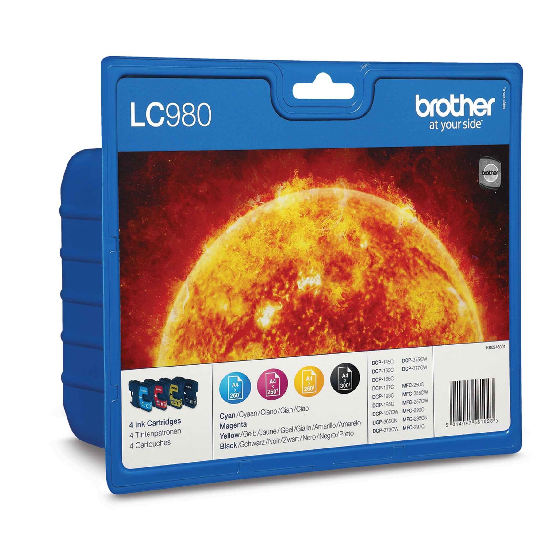 Brother Tintenpatrone LC-980 schwarz, cyan, magenta, gelb