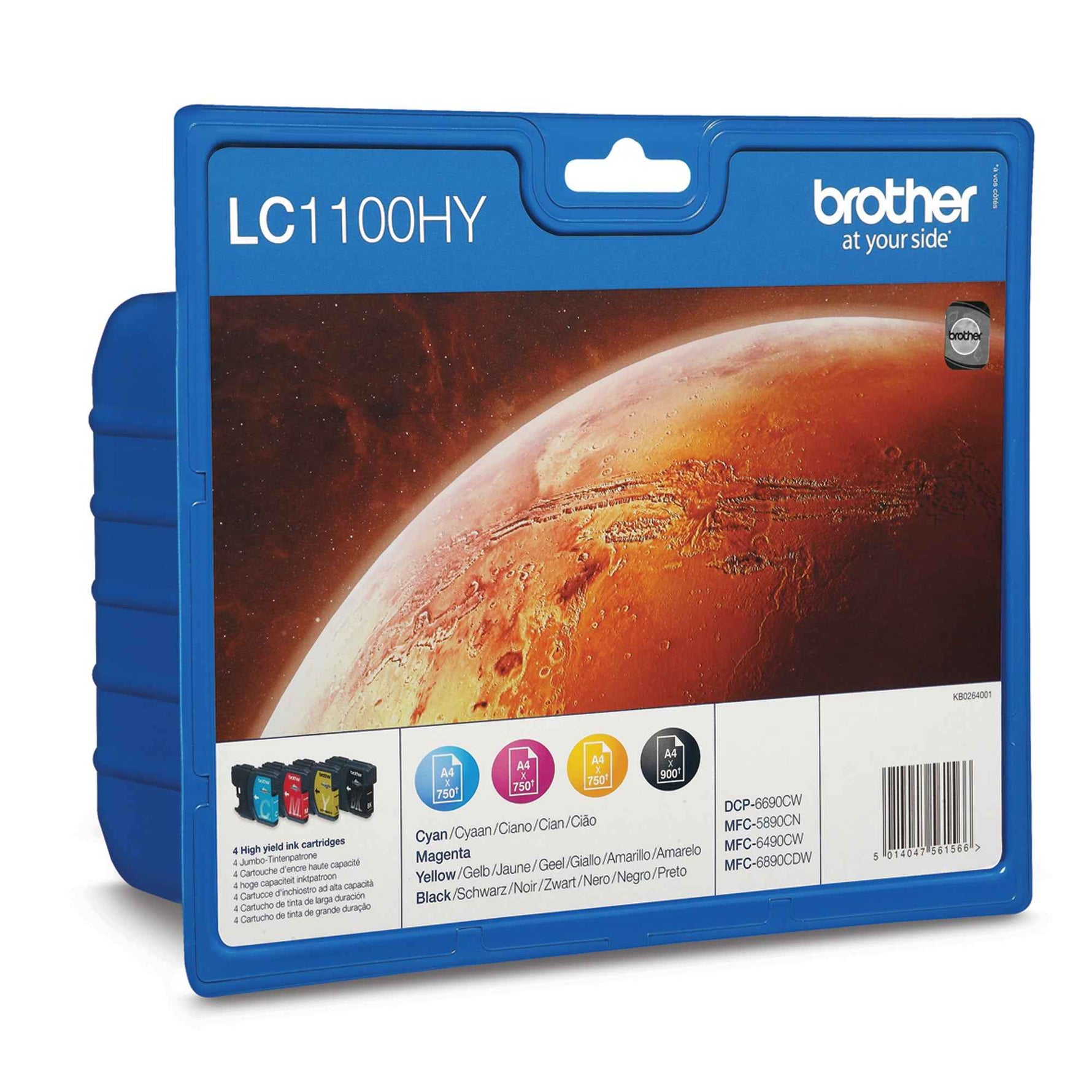 Brother Tintenpatrone LC-1100HY schwarz, cyan, magenta, gelb