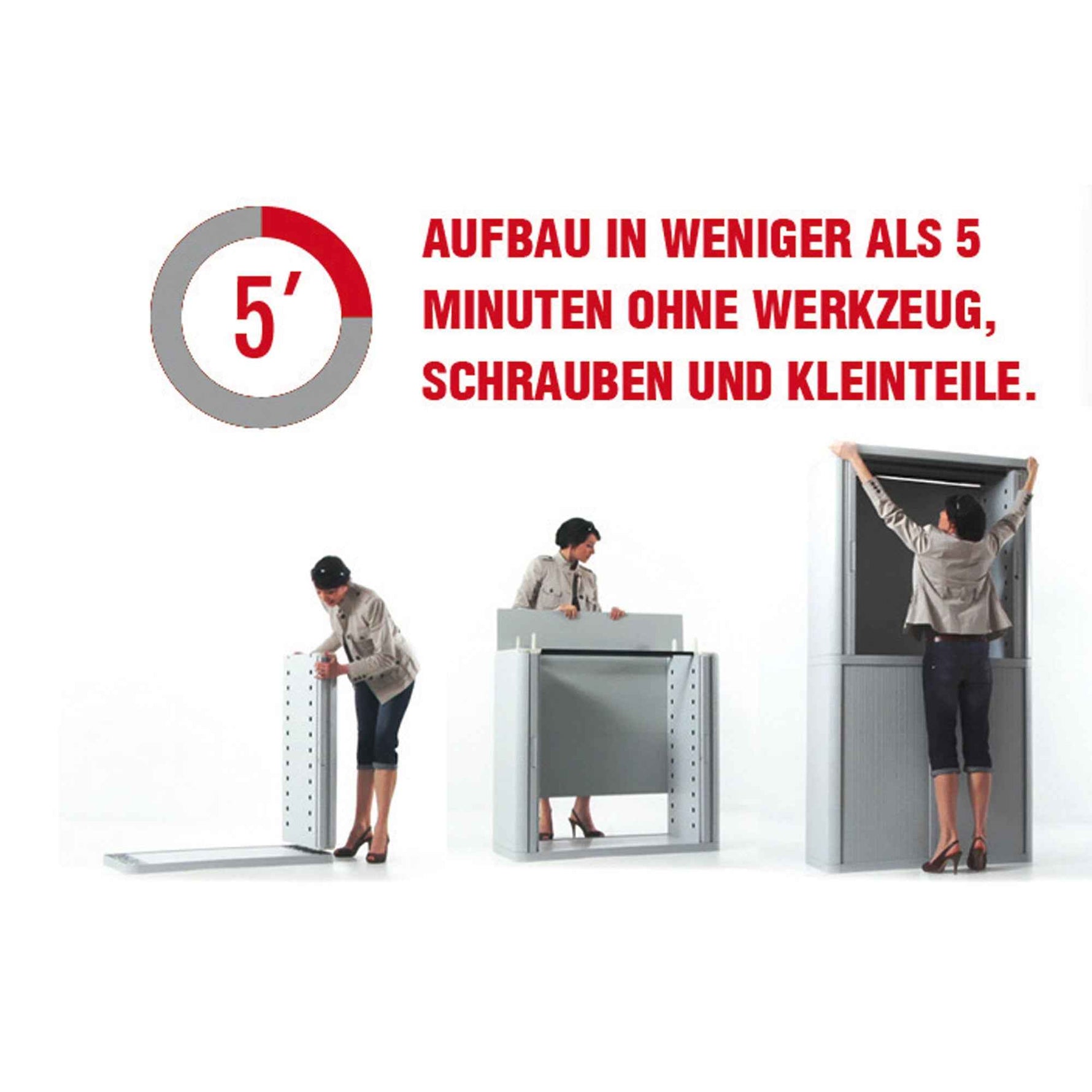Paperflow Rollladenschrank easyOffice® weiß