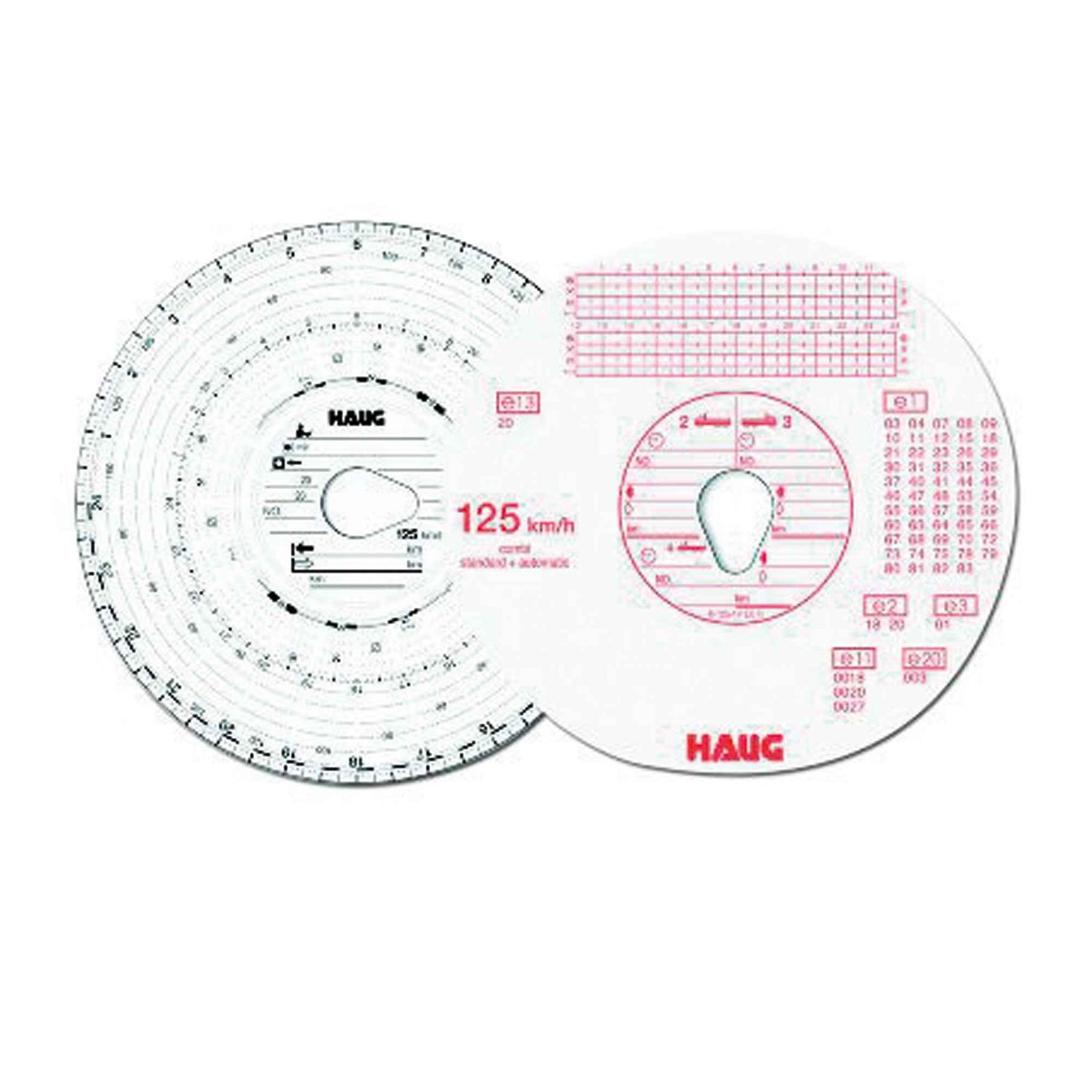 HAUG Diagrammscheibe Automatik Geräte, Standard Geräte