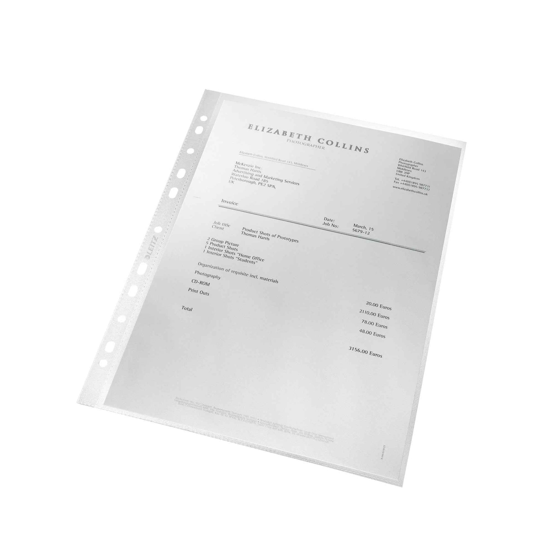 Leitz Prospekthülle Recycle DIN A4 farblos 25 St./Pack.