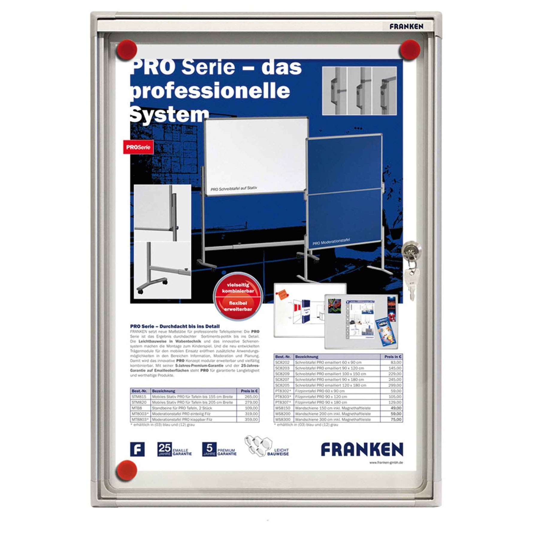 FRANKEN Schaukasten X-tra!Line 1 x DIN A4