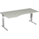 Geramöbel Schreibtisch C Fuß Flex 1.800 x 680-820 x 800/1.000 mm (B x H x T) Freiform links – Produktbild 4