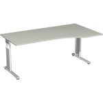Geramöbel Schreibtisch C Fuß Flex 1.800 x 680-820 x 800/1.000 mm (B x H x T) Freiform rechts – Produktbild 5
