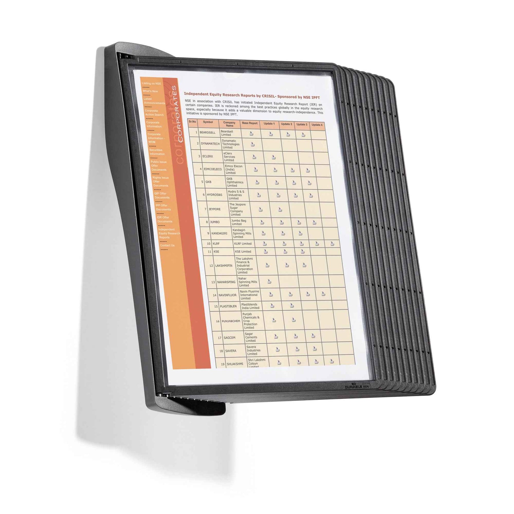 DURABLE Sichttafelwandhalter SHERPA® STYLE WALL 10