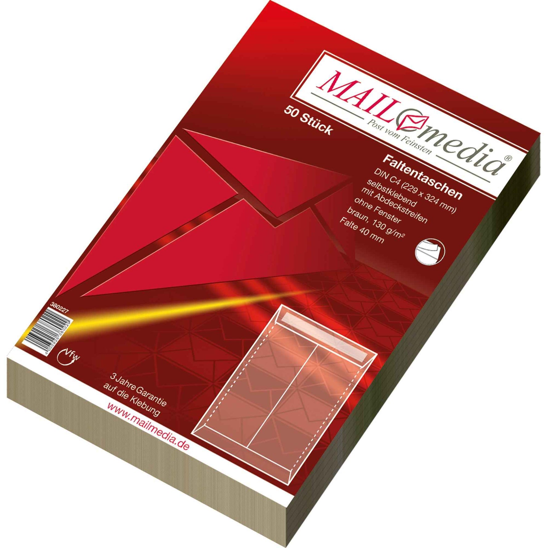 MAILmedia Faltentasche DIN C4 ohne Fenster