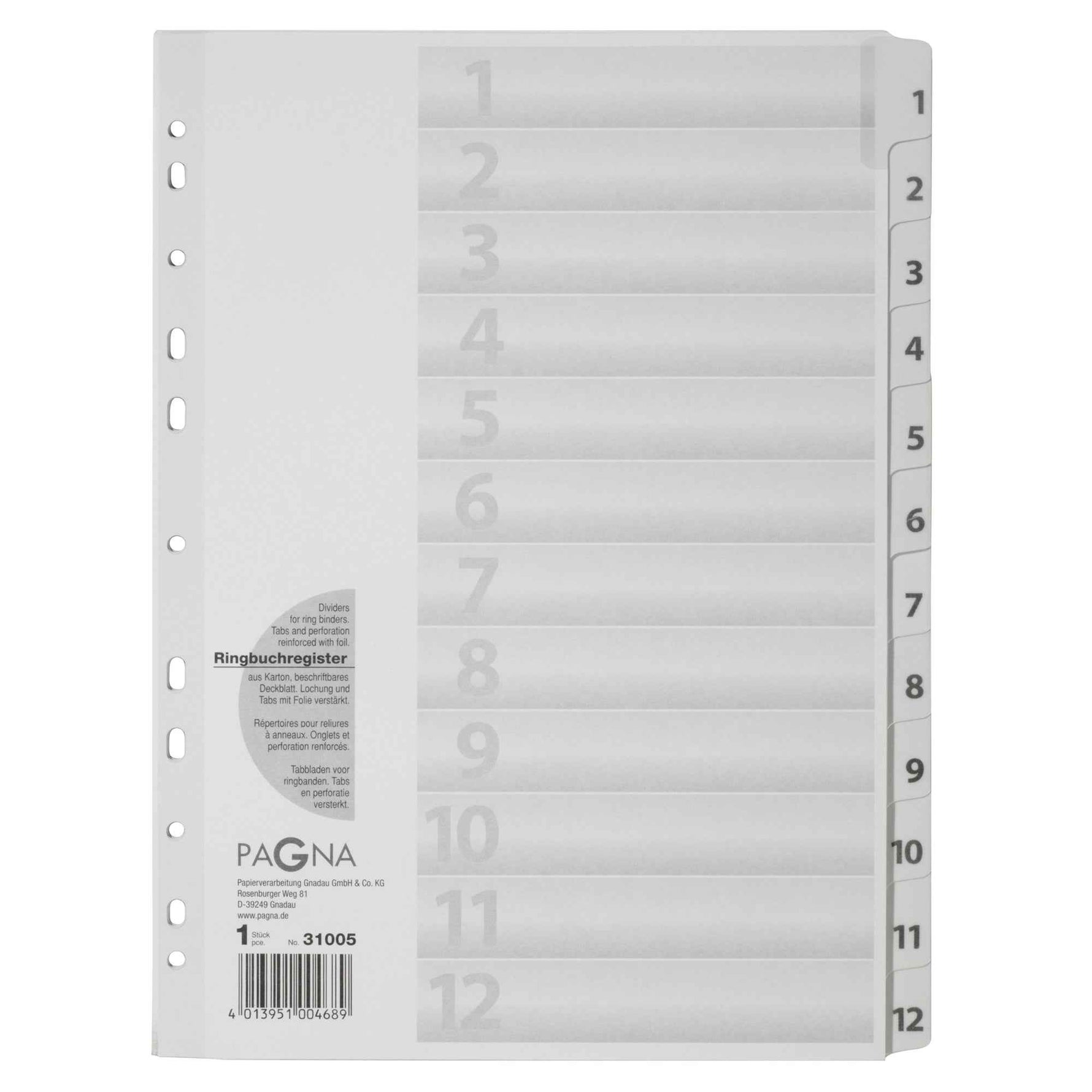 PAGNA Zahlenregister