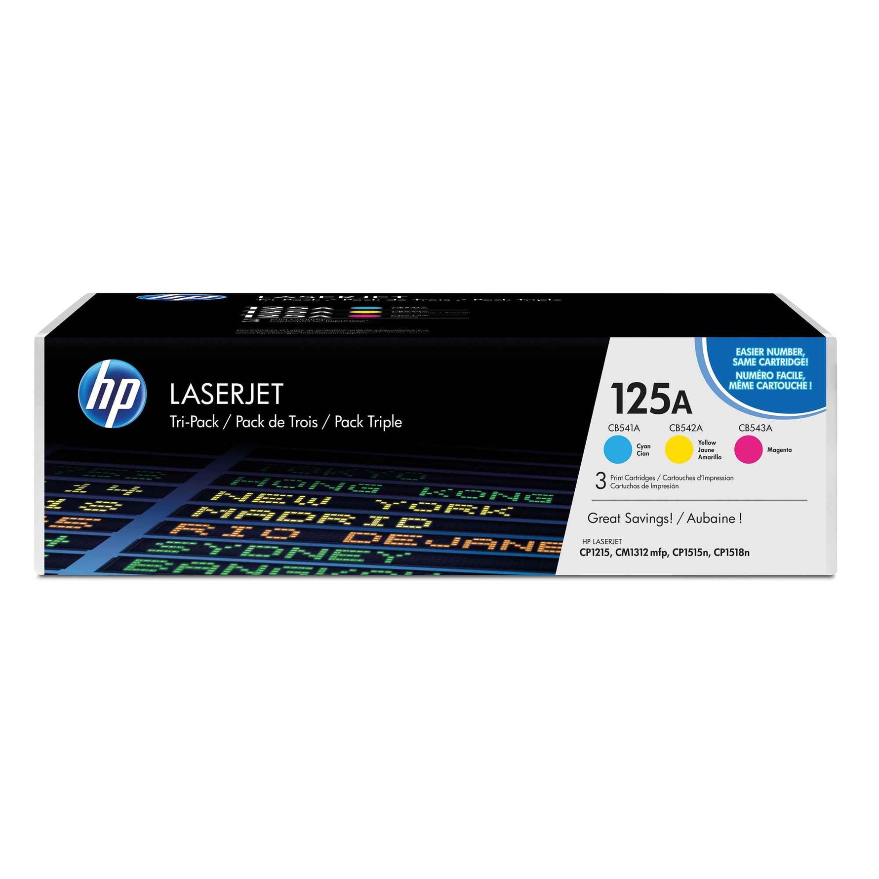 HP Toner 125A cyan, magenta, gelb 3 St./Pack.