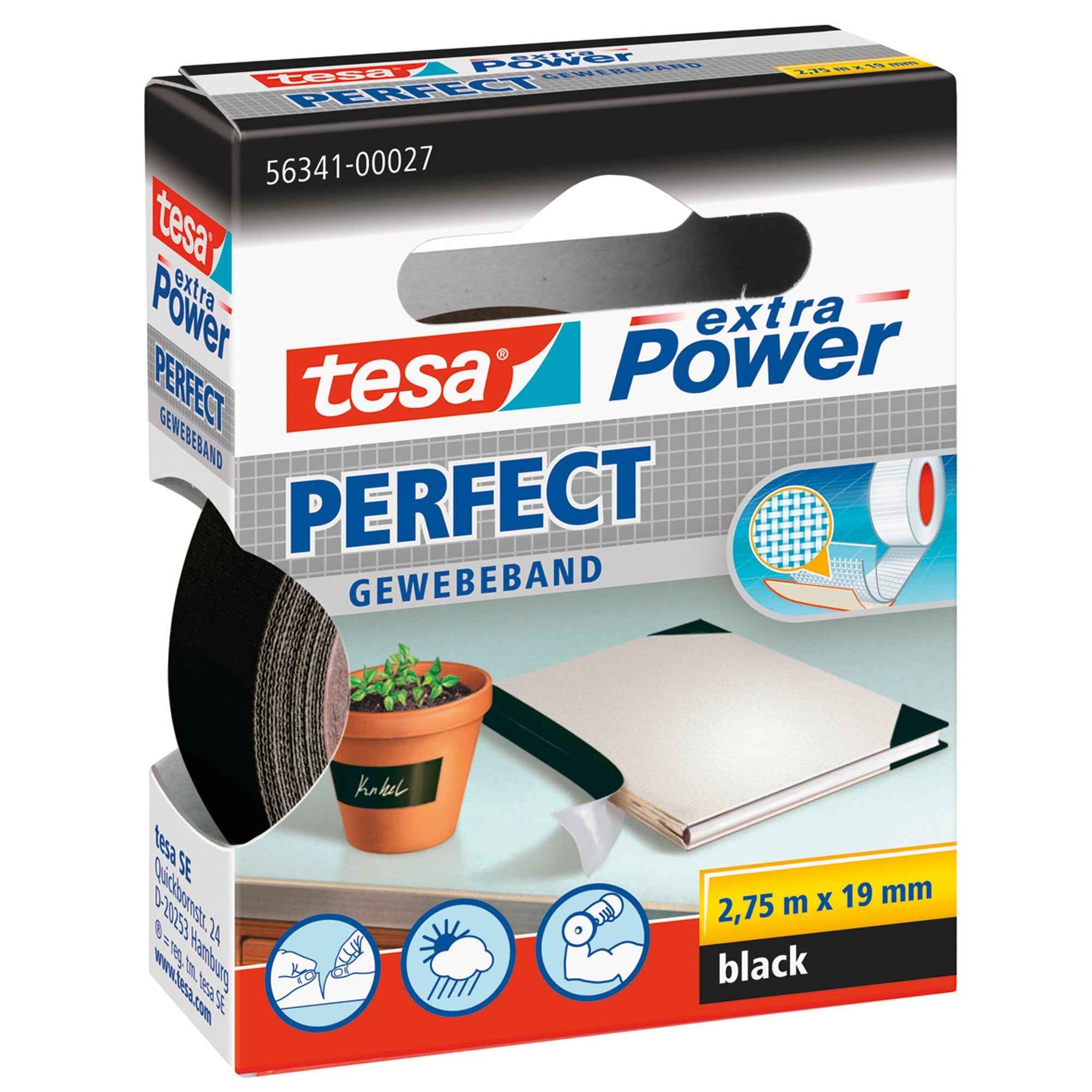 tesa® Gewebeband extra Power® Perfect 19 mm x 2,75 m (B x L)