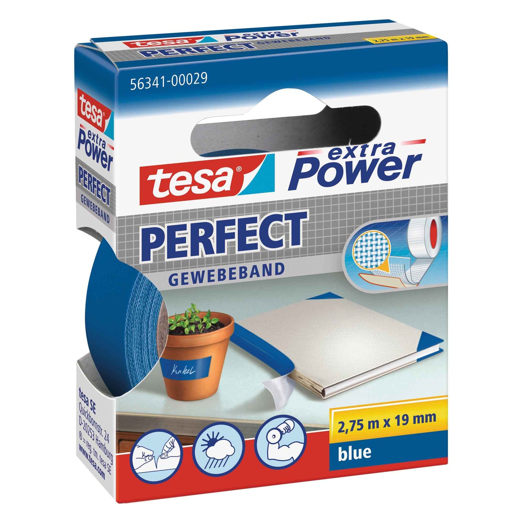 tesa® Gewebeband extra Power® Perfect 19 mm x 2,75 m (B x L)