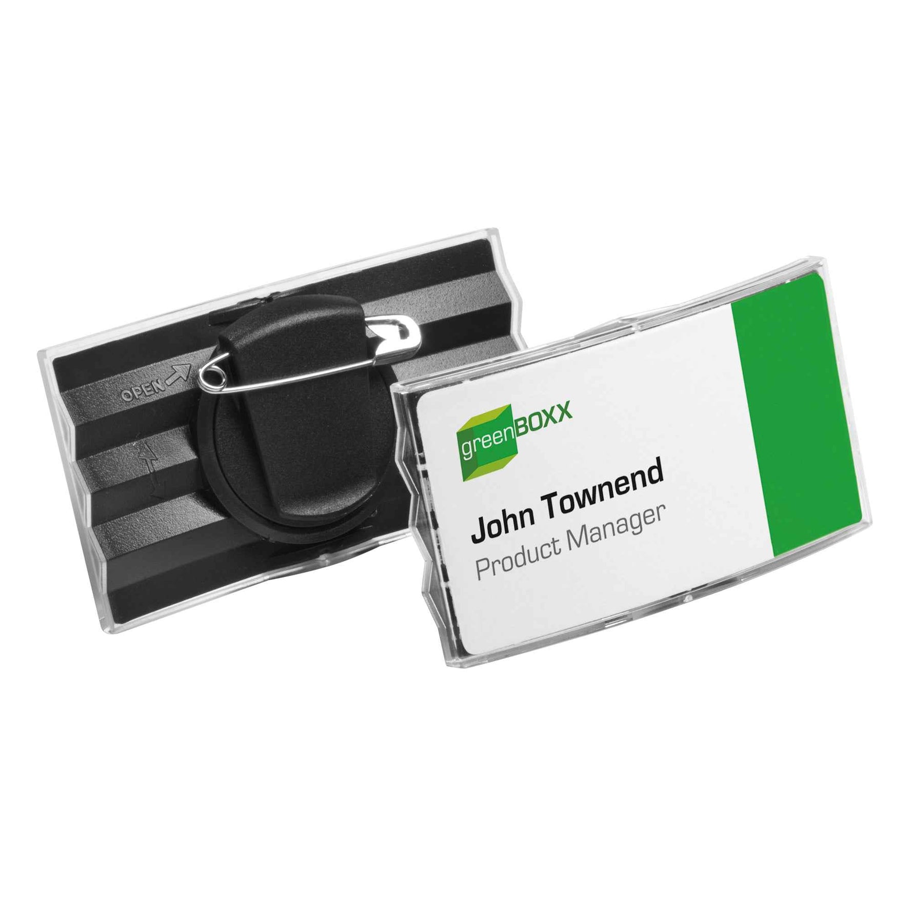 DURABLE Namensschild KONVEX drehbare Kombiklemme