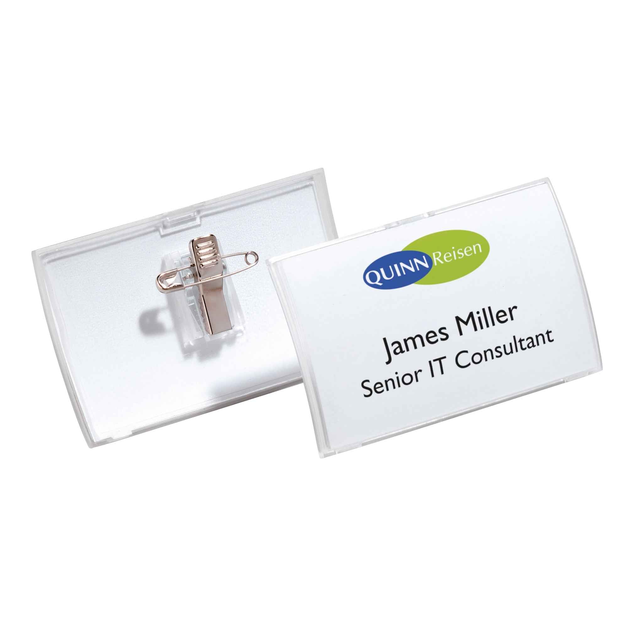 DURABLE Namensschild CLICK FOLD 90 x 54 mm (B x H) Kombiklemme
