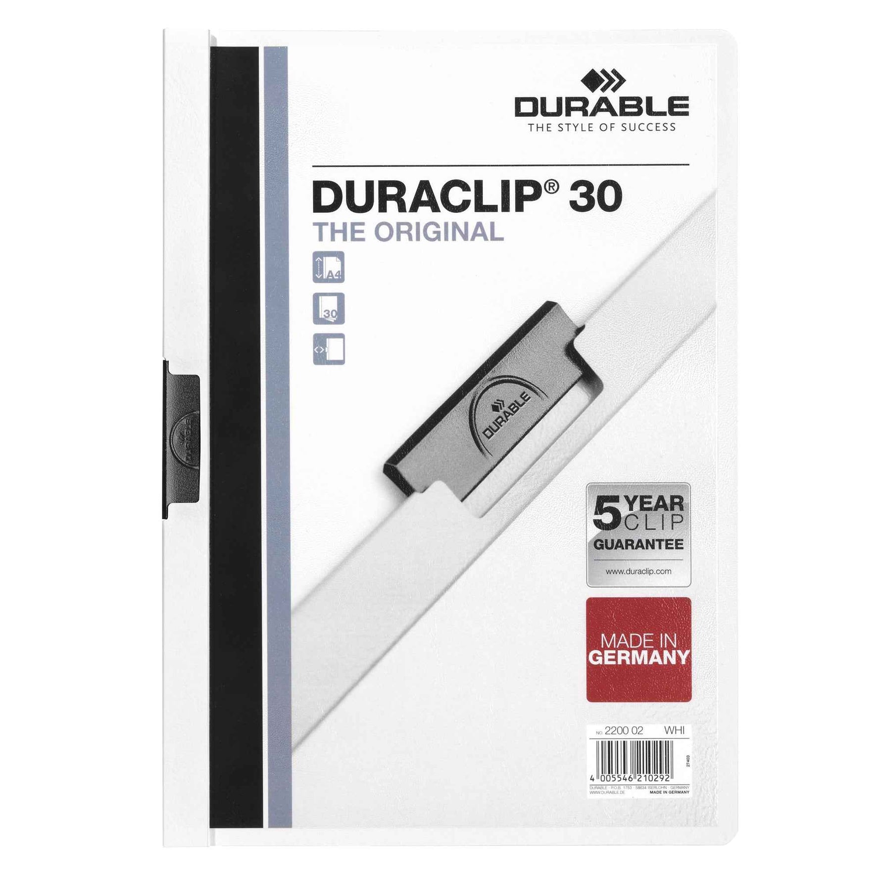 DURABLE Klemmmappe DURACLIP® 30