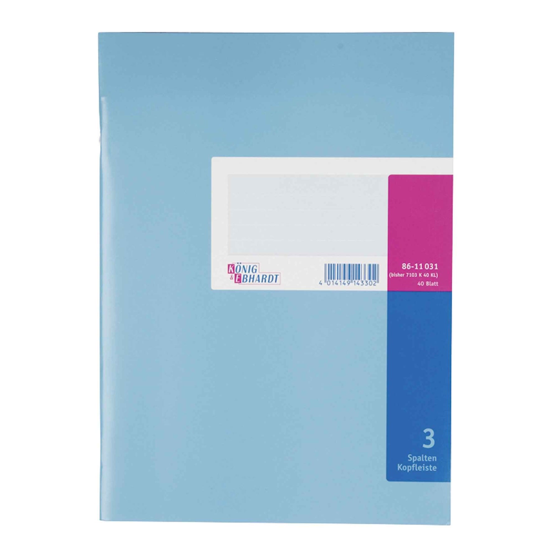 König & Ebhardt Spaltenbuch DIN A4 3 Spalten 40 Bl.