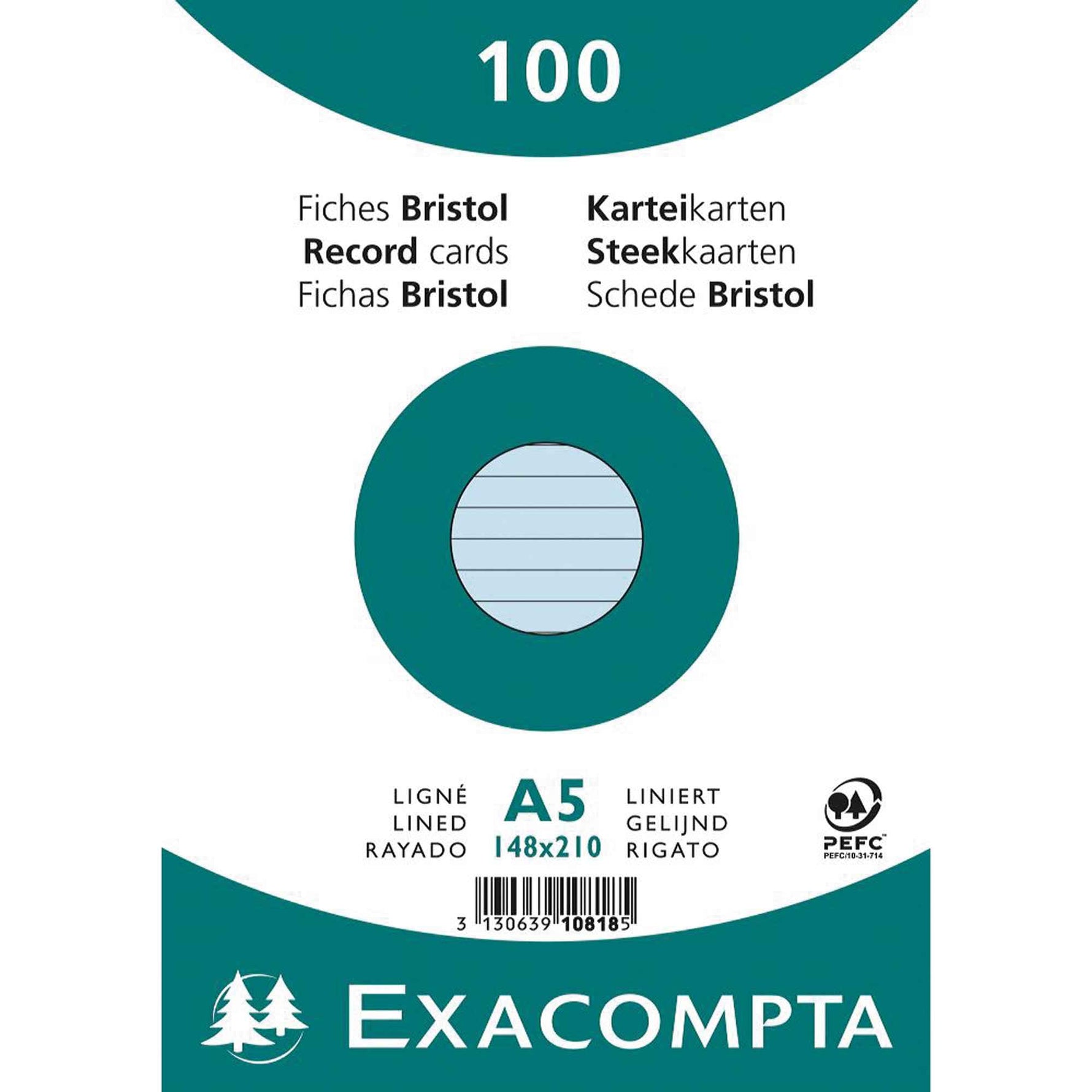 Exacompta Karteikarte DIN A5 liniert