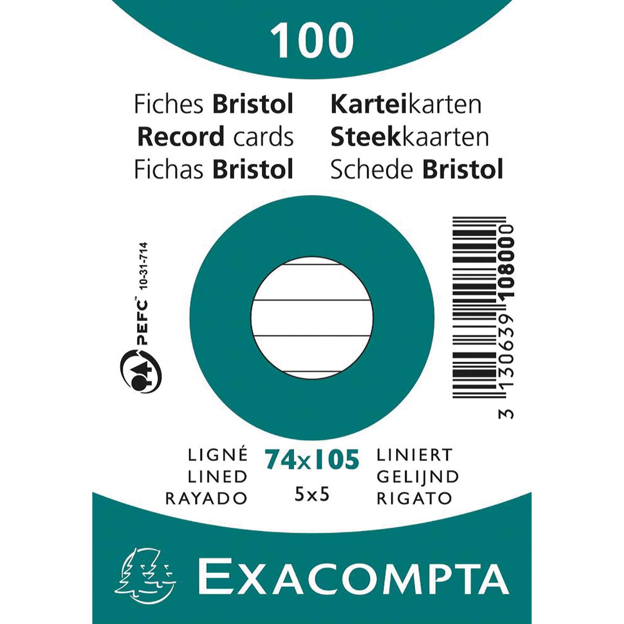 Exacompta Karteikarte DIN A7 liniert