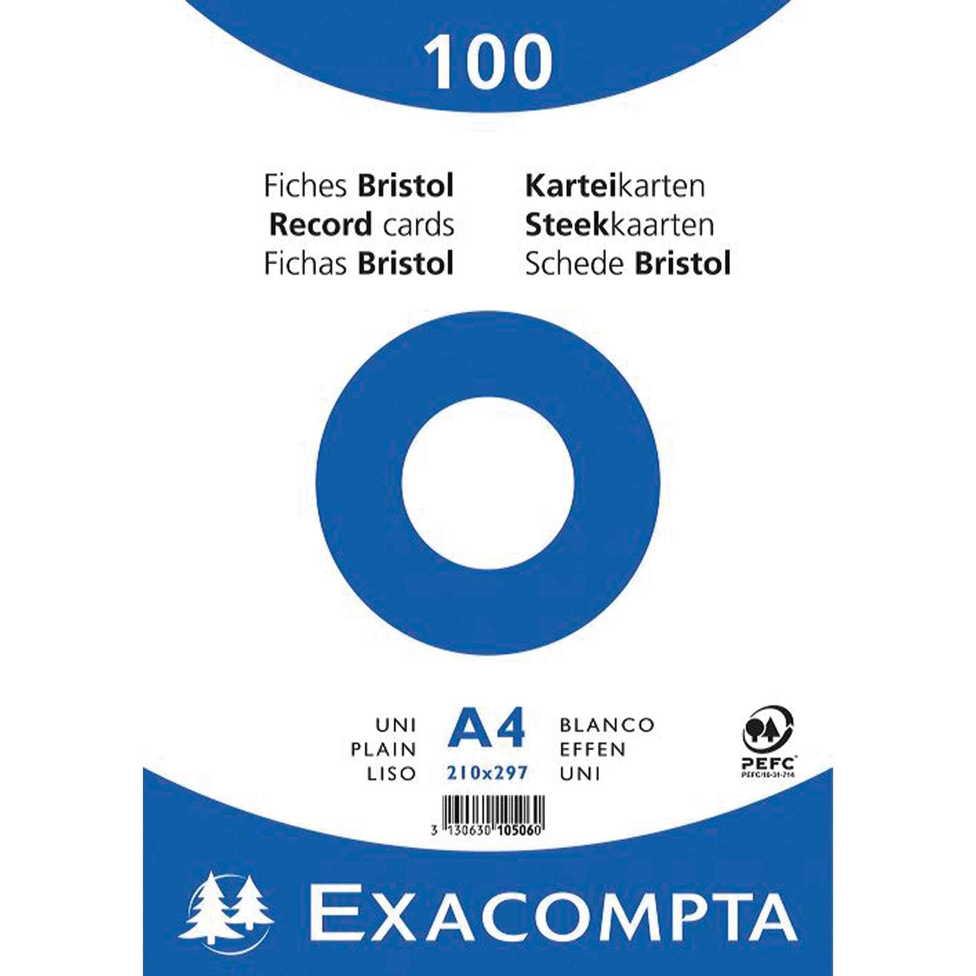 Exacompta Karteikarte DIN A4 blanko