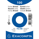 Exacompta Karteikarte DIN A7 blanko