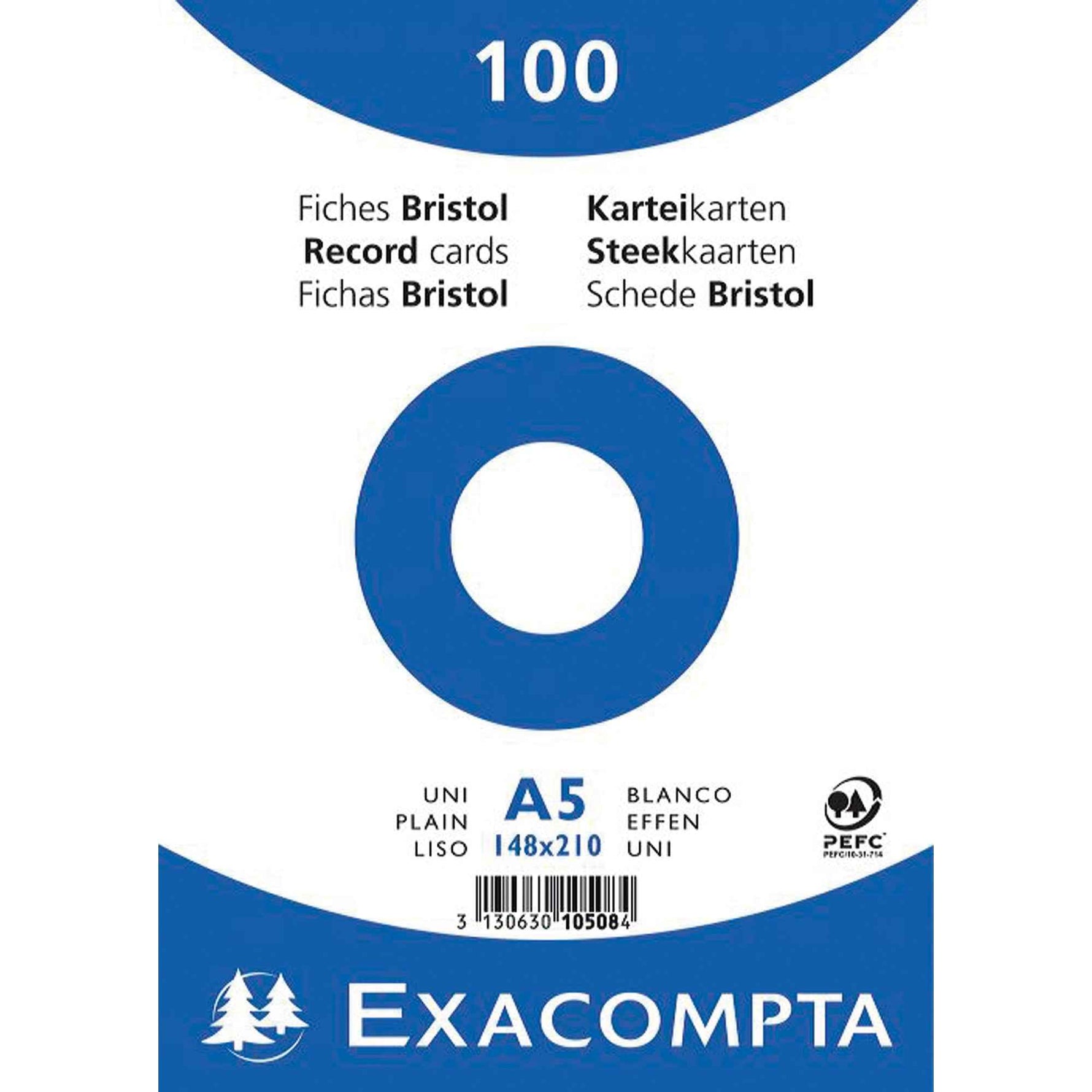 Exacompta Karteikarte DIN A5 blanko