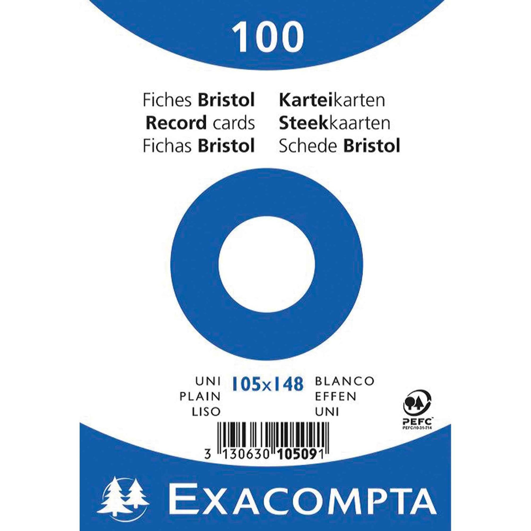 Exacompta Karteikarte DIN A6 blanko
