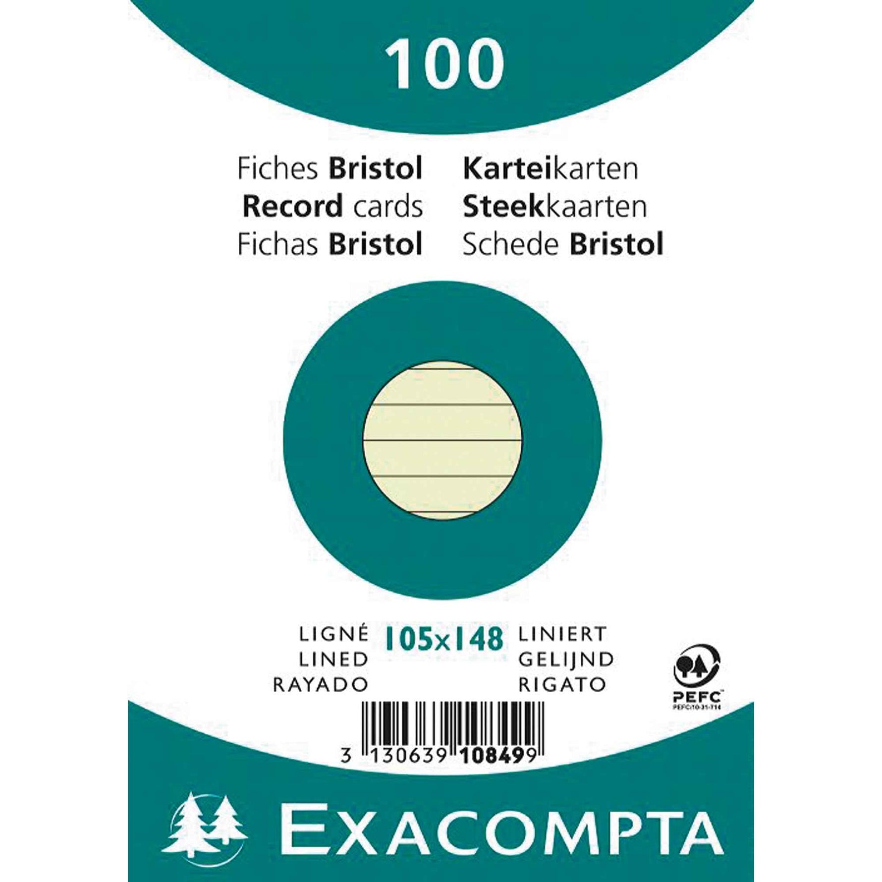 Exacompta Karteikarte DIN A6 liniert